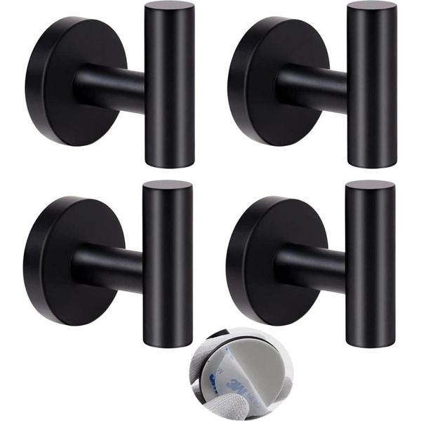 Camerazar Set Di Ganci Da Bagno 4 Pezzi Nero Loft Corridoio-image