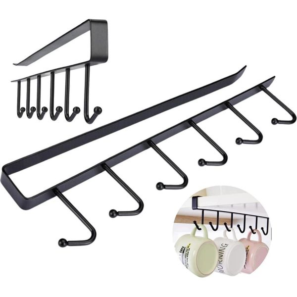 Camerazar Ganci 6Pcs Cucina Porta Utensili Per Utensili Da Cucina Sotto Il Bancone Della Cucina-image