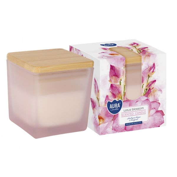Bispol Aura 26H Lotos Flower Candela Profumata In Vetro Con Coperchio-image