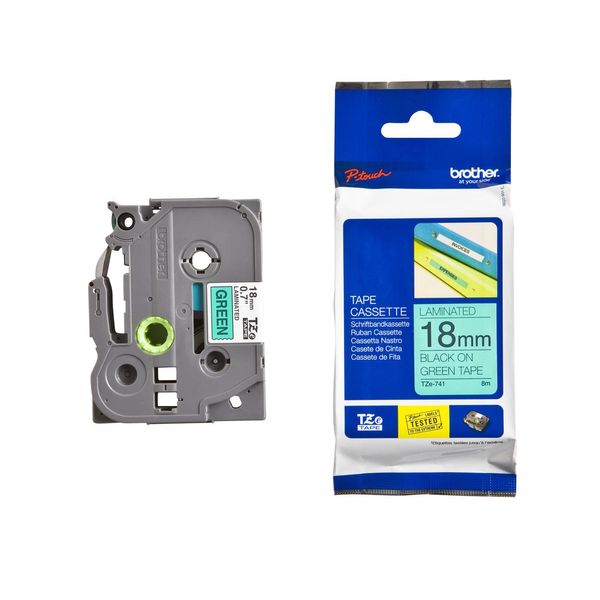 Brother Tze-Tape Tze-741 Cartuccia A Nastro, Larghezza Nastro: 18 Mm-image