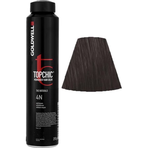 Goldwell Topchic Can 4N Medium Brown 250Gr - Colore Permanente In Bombola-image