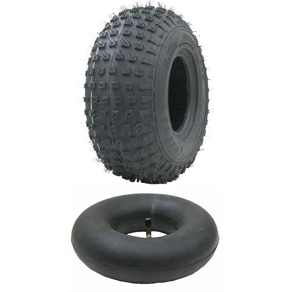 Set Of 145/70-6 2Pr Wanda P319 Knobby Tyre Tl & 145/70-6 (15X6.00-6) TR87 Tube-image