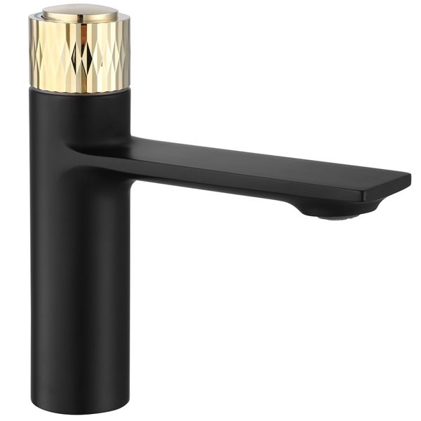 Rubinetto Da Lavabo Rea Storm Black Gold Low-image