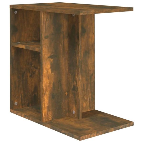 Vidaxl Tavolino In Rovere Fumé 50X30X50 Cm Materiale A Base Di Legno-image