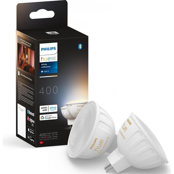 Philips By Signify Philips Hue White Ambience MR16 - Faretto Intelligente - (Confezione Da 2)-image
