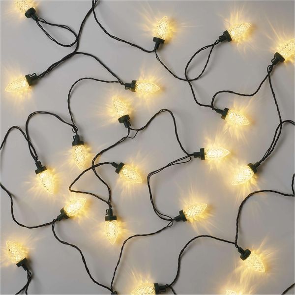 Emos D5ZW01 Catena Di Natale A Led - Pigne, 9,8 M, Per Interni Ed Esterni, Bianco Caldo, Programmi-image