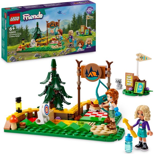 Lego Friends Tiro Con L'arco Al Campo Avventura, Gioco Di Costruzioni Per Bambini Con Arco E Freccia, 2 Figure E Un Procione, Per Bambine E Bambini Dai 6 Anni In Su 42622-image