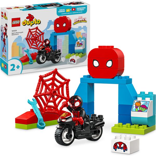 Lego Duplo Marvel Spins Motorcycle Adventure, Playset Di Fantasia Per La Serie Tv Spidey E I Suoi Super Amici, Giocattolo Educativo Da Costruire E Ricostruire Per Bambini Dai 2 Anni In Su 10424-image
