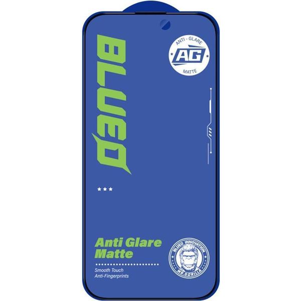 Blueo Vetro Temperato Opaco Antiriflesso Per Apple Iphone 16 Pro/Iphone 17/Iphone 17 Pro - Nero KP38502-image