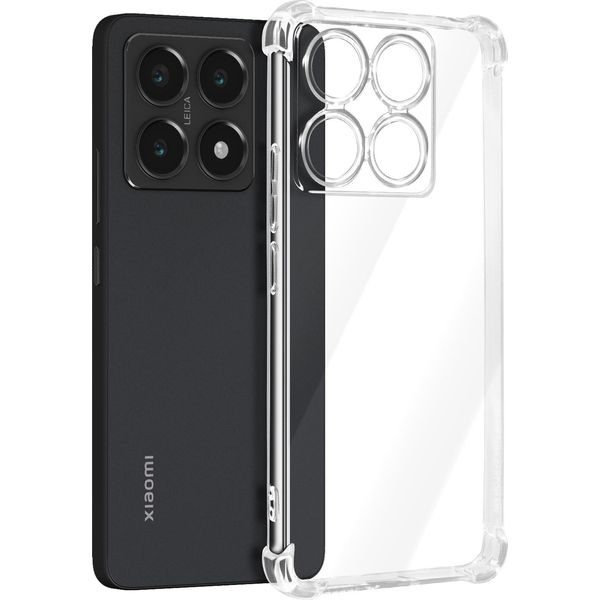 Avizar, Custodia Bumper Per Xiaomi 14T Con Angoli Antiurto, Trasparente-image