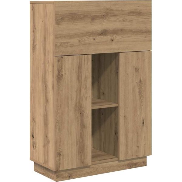 Vidaxl Scrivania In Rovere Artisan 71,5 X 31,5 X 106,5 Cm Materiale A Base Di Legno-image