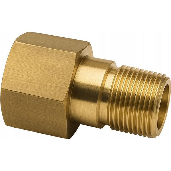 Rosfix Easyadapter M18M-TR22F – Adattatore Di Riduzione In Ottone | Compatibile Con KäRcher Hd/Hds Easy!Lock | M18 Maschio A TR22 Femmina-image