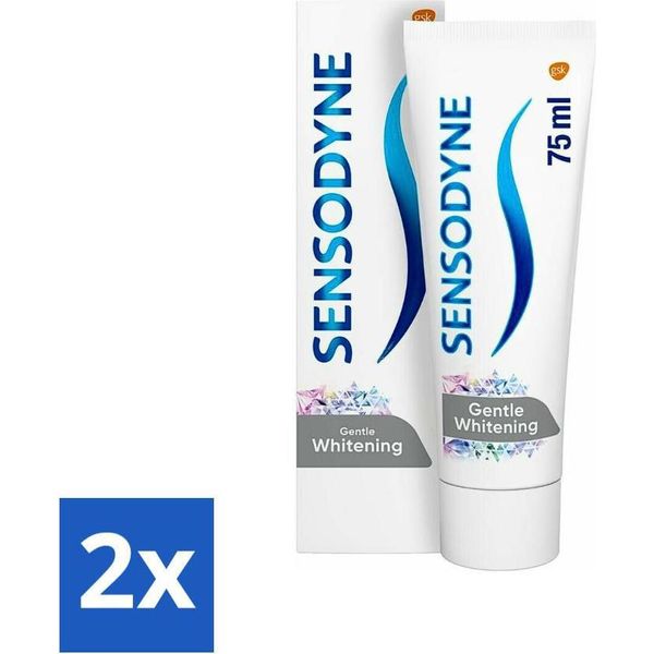 Dentifricio Sensodyne - Sbiancante Delicato - Pulizia Delicata - 75 Ml - Confezione Risparmio - 2 Pezzi-image