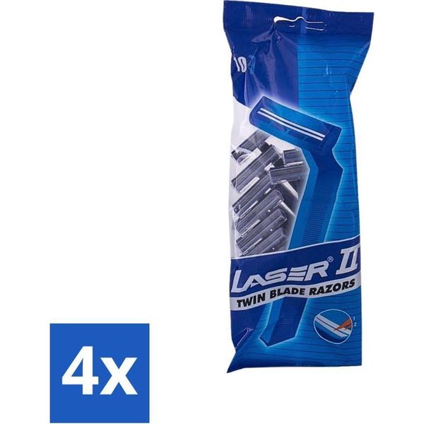 Laser 2 - Rasoio Pronto - Rasoio Usa E Getta - Per Uomo - 10 Lame - Confezione Risparmio - 4 Pezzi-image