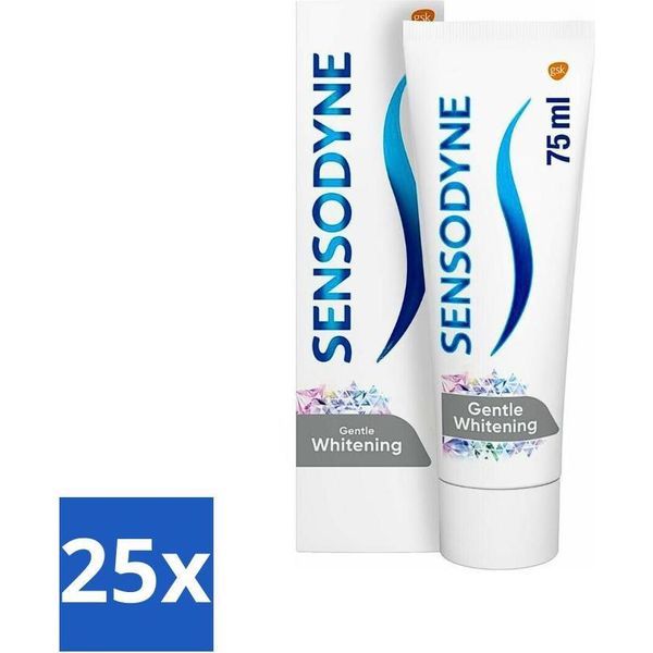 Dentifricio Sensodyne - Sbiancante Delicato - Pulizia Delicata - 75 Ml - Confezione Risparmio - 25 Pezzi-image