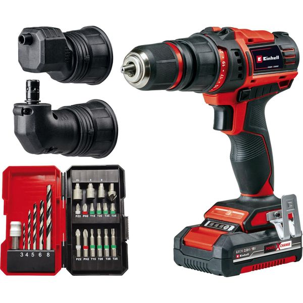 Trapano A Batteria Einhell Power X-Change TE-CD 18/45 3X-Li +22 1X2.0Ah-image