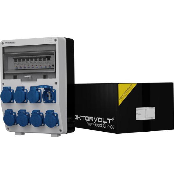 Distributore Di Potenza TD-S/FI 8X230V Sistema Franz/Belg Interruttore Fi 25A 30Ma Doktorvolt® 0373-image