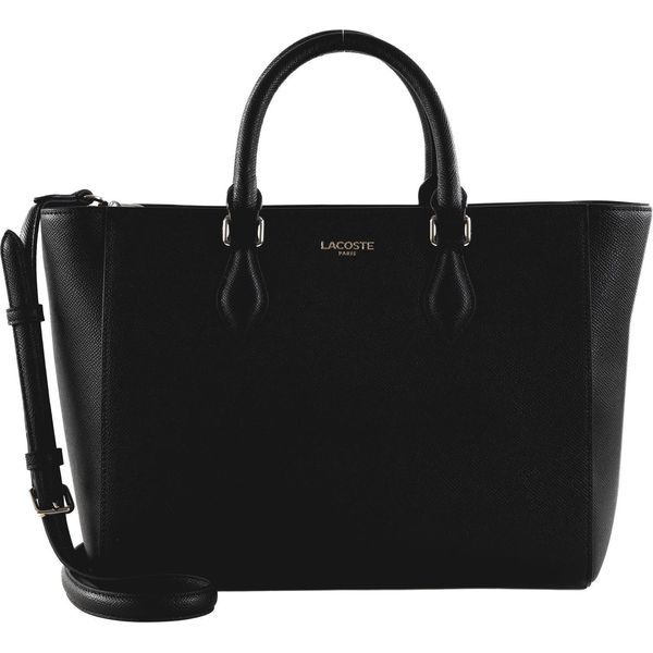 Lacoste Pelle Borsetta Borsa A Tracolla Top Handle Bag Noir Nero-image