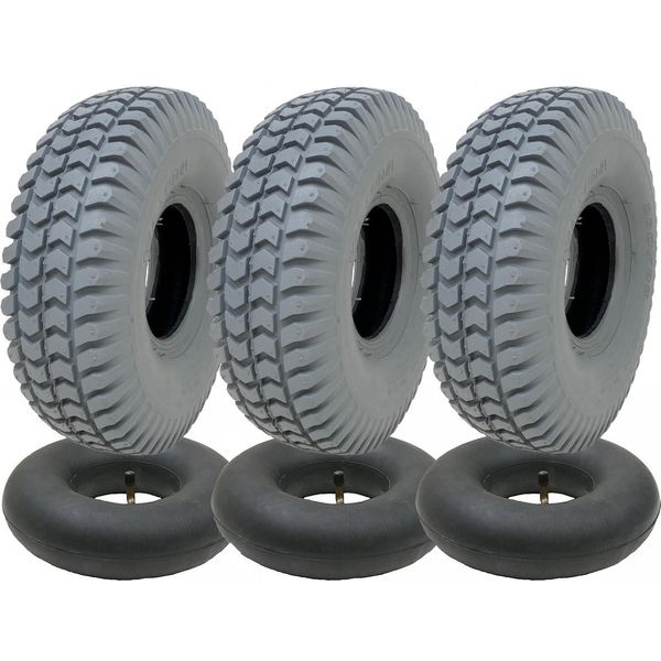 260X85 Grigio Set Di Pneumatici E Tubi Per Scooter Di Mobilità 3.00X4 Battistrada P6023 (Set Di 3)-image