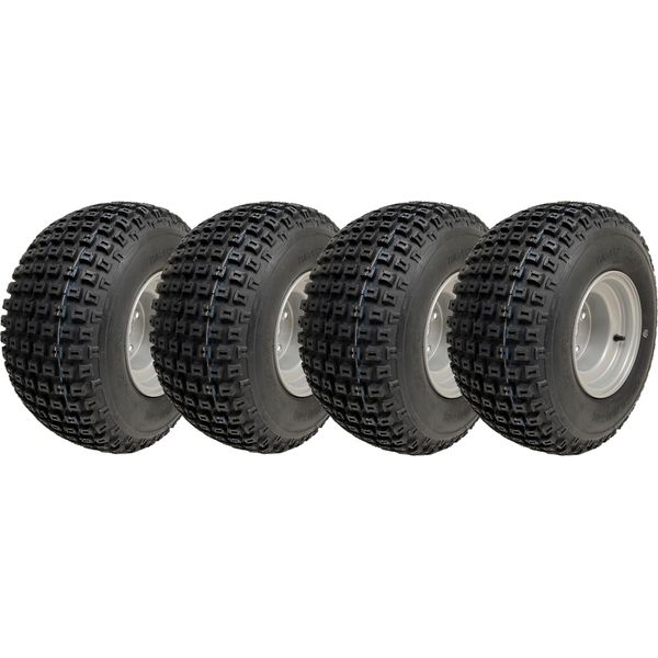 18X9.50-8 Pneumatico Knobby Atv Montato Su Cerchio A 4 Perni 100Mm Pcd Wanda P322 (Set Di 4)-image