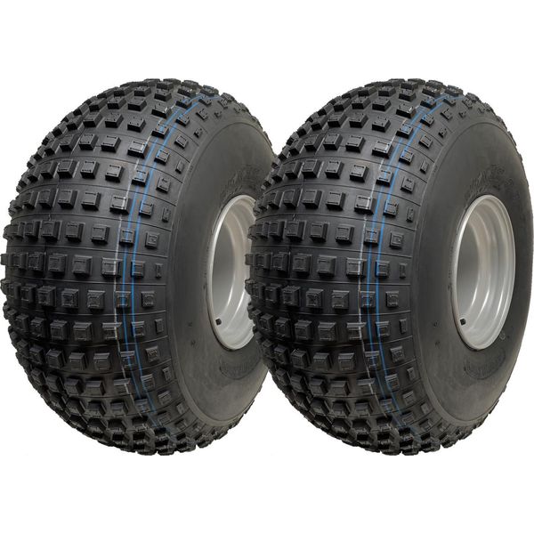 25X12.00-9 Pneumatici Atv Quad Knobby Wanda P318 Gator 4 Stud 100Mm Pcd (Set Di 2)-image