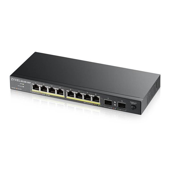 Zyxel GS1100-10HP V2 Unmanaged Gigabit Ethernet (10/100/1000) Power Over Ethernet (Poe) Black-image