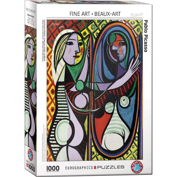 Picasso - Ragazza Davanti Allo Specchio - Puzzle Da 1000 Pezzi - Dimensioni 68X48 Cm-image
