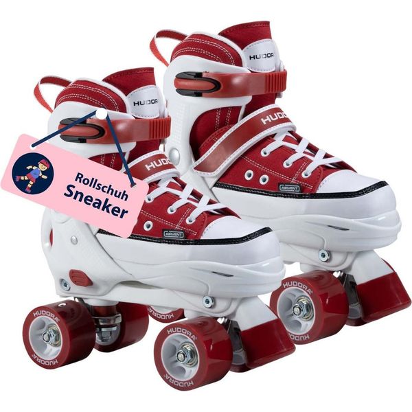 Hudora Pattini A Rotelle Sneaker Taglia 36-39 - Ambra - Pattini A Rotelle Per Bambini Regolabili Su 4 Misure - Con 4 Solette Intercambiabili-image
