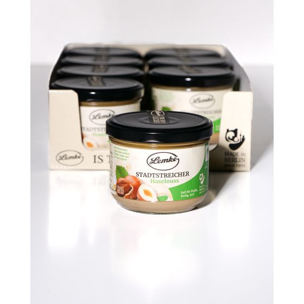 Crema Di Nocciole Lemke, 8 X 250G | Crema Di Nocciole Cremosa Fatta Con Le Migliori Nocciole-image