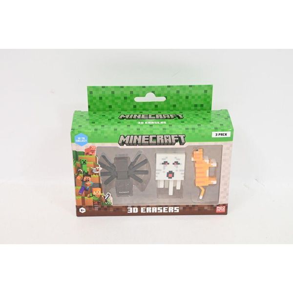 P.M.I Kids World Minecraft 3D Erasers - 3 Pack Ver.A-image