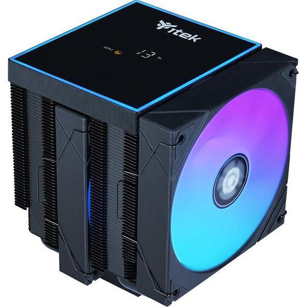 Itek ICY-6HATP Dissipatore Cpu Ibrido 250W, 2 Ventole 12Cm Argb, Nero-image