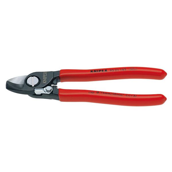 Knipex 95 21 165 Cesoie Per Cavi Con Molla Di Apertura Con Rivestimento In Plastica Brunito 165 Mm-image