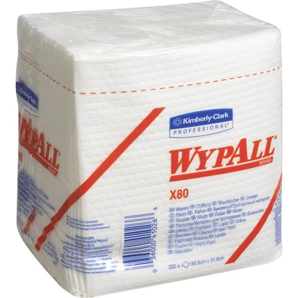 Salviette Kimberly Clark - Piegate A Quarti, Wypall X80 (Kc 8388)-image