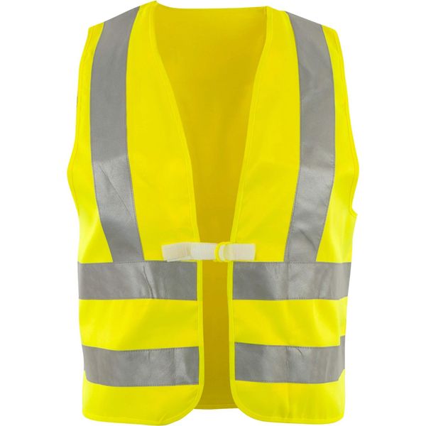 Gilet Di Sicurezza Taglia Unica Giallo Con Strisce Riflettenti Sulle Spalle En 20471 Cl.2 Asatex-image
