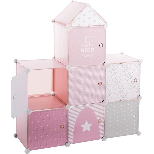 Scatole Per Bambini "Castle"" - Rosa 96 × 109 Cm - Atmosphera CréAteur D'intéRieur"-image