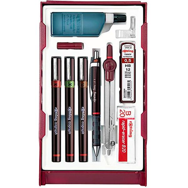 Rotring S0699420 Rotring Isograph Master Set 3Er Satz Zirkel 0,1 / 0,3 / 0,5-image