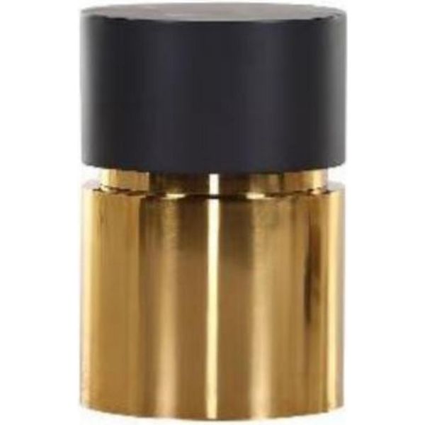 Casa Padrino Tavolino Nero / Oro Ø 36 X H. 52 Cm - Tavolino Rotondo In Metallo Verniciato A Polvere E Zincato - Mobili Da Soggiorno-image