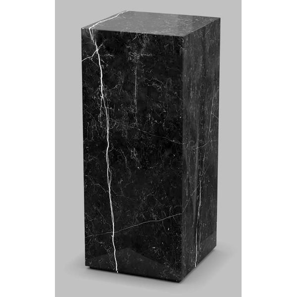 Casa Padrino Tavolino In Marmo Nero 30 X 30 X H. 70 Cm - Colonna Decorativa In Marmo - Mobili Da Salotto In Marmo-image
