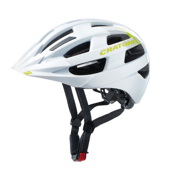 Cratoni Velo-X (City) Casco Da Bici Taglia M/L (56-60Cm) Bianco/Lime Lucido, Bianco-image