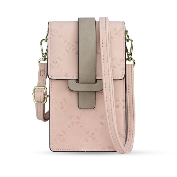 Borsa A Tracolla Del Telefono Cellulare Borsa Del Telefono Cellulare Piccolo Crossbody, Mini Borsa Del Telefono Cellulare Per Appendere Intorno Borsa Del Telefono Cellulare Rosa (Modello 1)-image