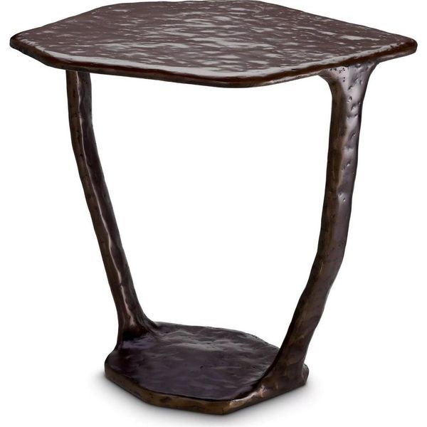 Casa Padrino Tavolino Di Design Bronzo 48 X 46 X H. 50 Cm - Tavolo In Alluminio - Mobili Da Soggiorno - Mobili - Arredamento - Arredamento Per Il Soggiorno-image