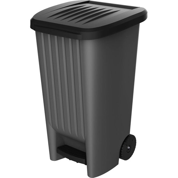 Eda 010644 G.Ant/No Cestino Per Rifiuti Eda, 100 Litri, Plastica, Antracite-image