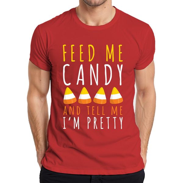 Feed Me Candy And Tell Me I'm Pretty Halloween Candycorn Kinder Herren T-Shirt, Rot, Xl-image