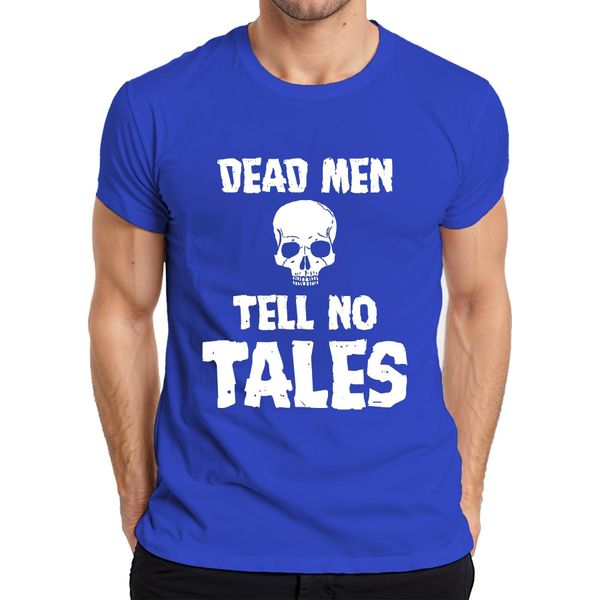 Maglietta Da Uomo "Dead Men Tell No Tales Pirate Skull Sailor Old"", Blu, 3XL"-image