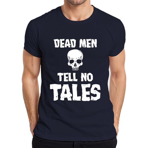 Maglietta Da Uomo "Dead Men Tell No Tales"" Pirate Skull Sailor Old Men, Navy, 3XL"-image