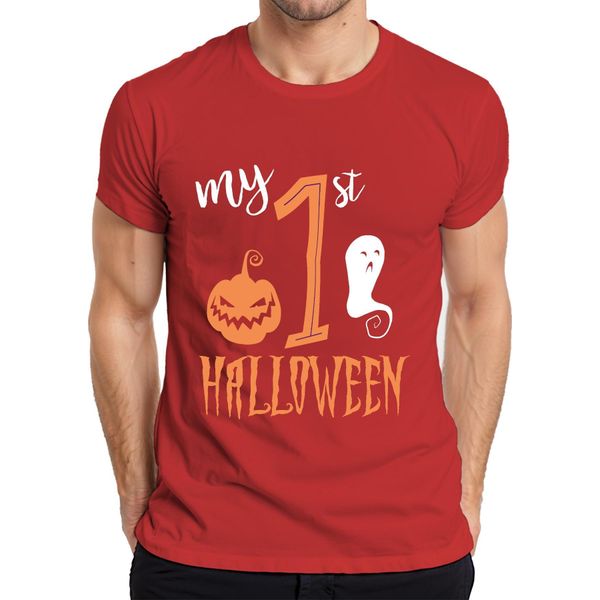My 1St Halloween Baby First Year Pumpkin Ghost Sweet Pumpkin Face Maglietta Da Uomo, Rosso, Xxl-image
