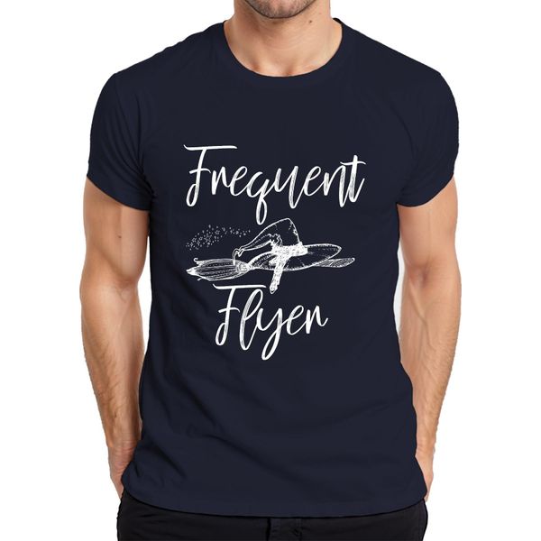 Maglietta Da Uomo Frequent Flygen Witch Witch Hat Witch Broom Stardust Magical, Navy, Xxl-image