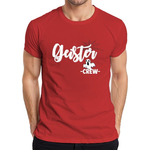 Maglietta Da Uomo Ghost Crew Halloween Ghosts Spooky Spooky Family Kids, Rosso, 3XL-image