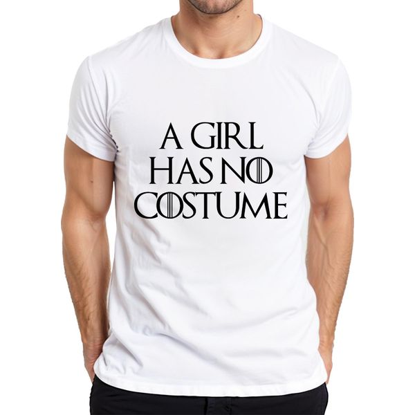Maglietta Da Uomo A Girl Has No Costume Halloween Saying Fantasy Parody Girls, Bianco, M-image