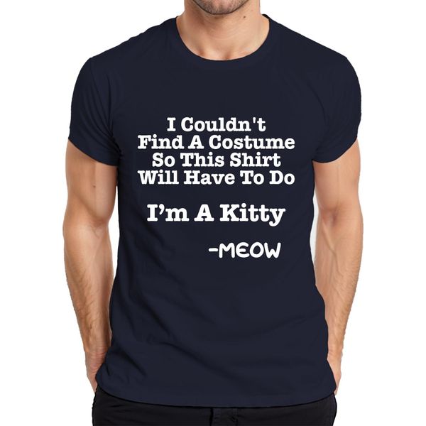 Non Sono Riuscito A Trovare Un Costume Sono Un Gattino Halloween Katze Lustig Herren T-Shirt, Navy, L-image